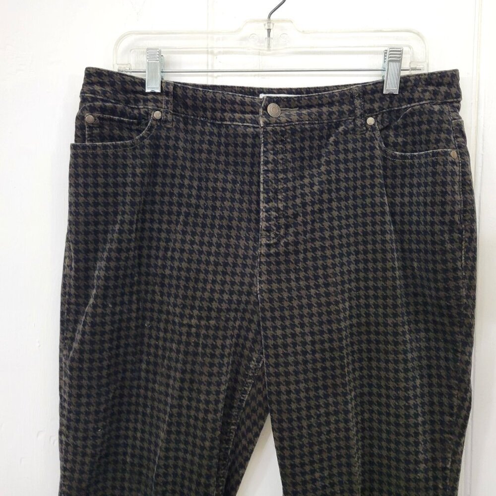 Charter Club Women's Houndstooth Corduroy Pants Size 12 - Picture 3 of 4